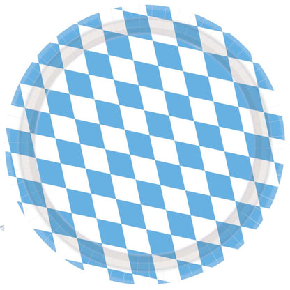 Tallrikar, oktoberfest Bayern Lightblue 8 st