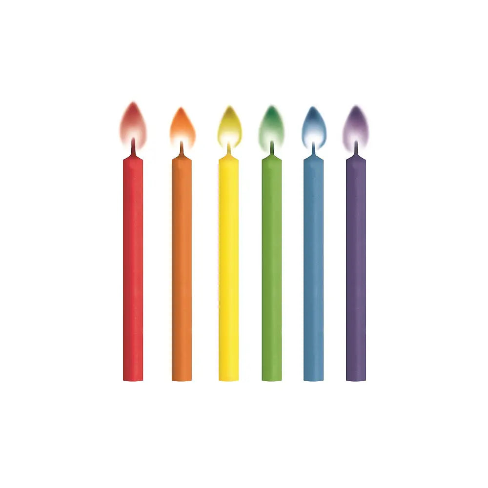 Tårtljus med färgad flamma, 12 st