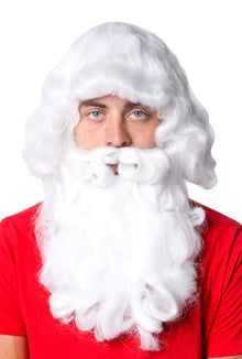 Tomteskägg med peruk, vit