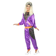 Träningsoverall, 80s retro lila XL