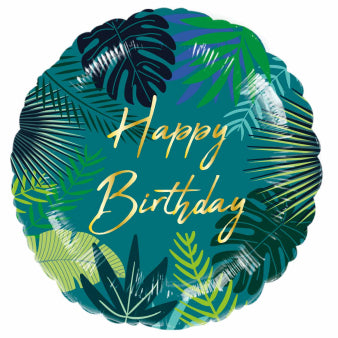 Folieballong, tropical birthday 45 cm