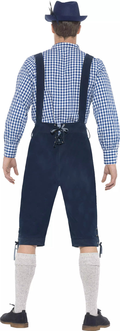 Tyrolerbyxor inkl tyrolerskjorta, blå L