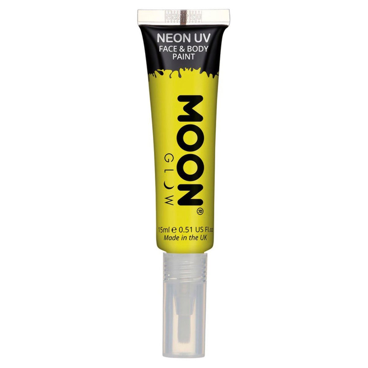 Moon Smink i tub med borste neon UV, gul 12 ml