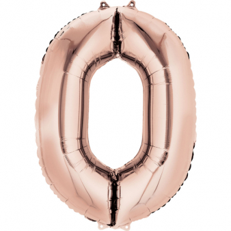 Folieballong siffra rose-0