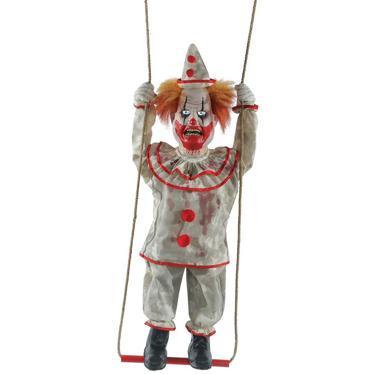 Prop animerad stående clown på gunga
