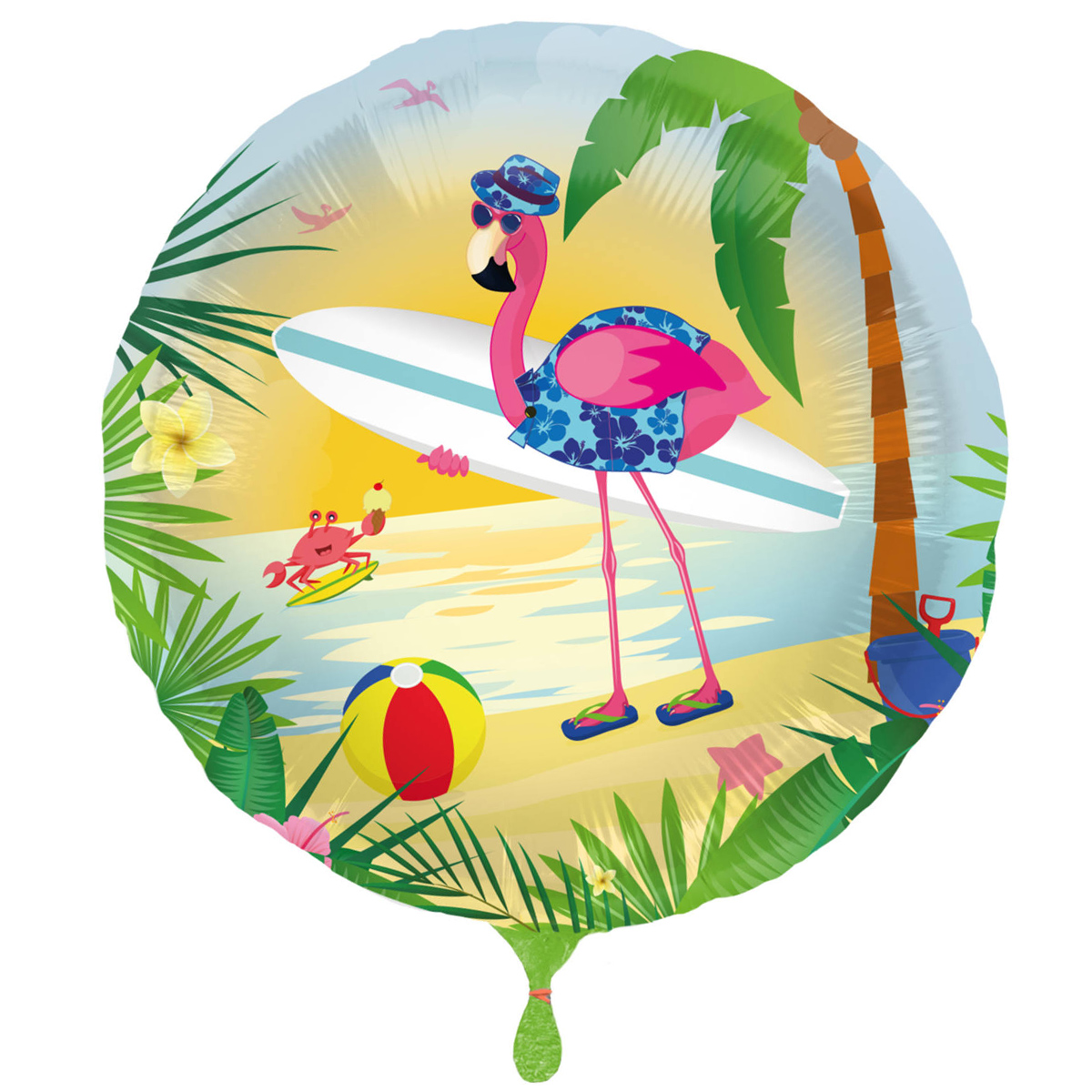 Folieballong, flamingo