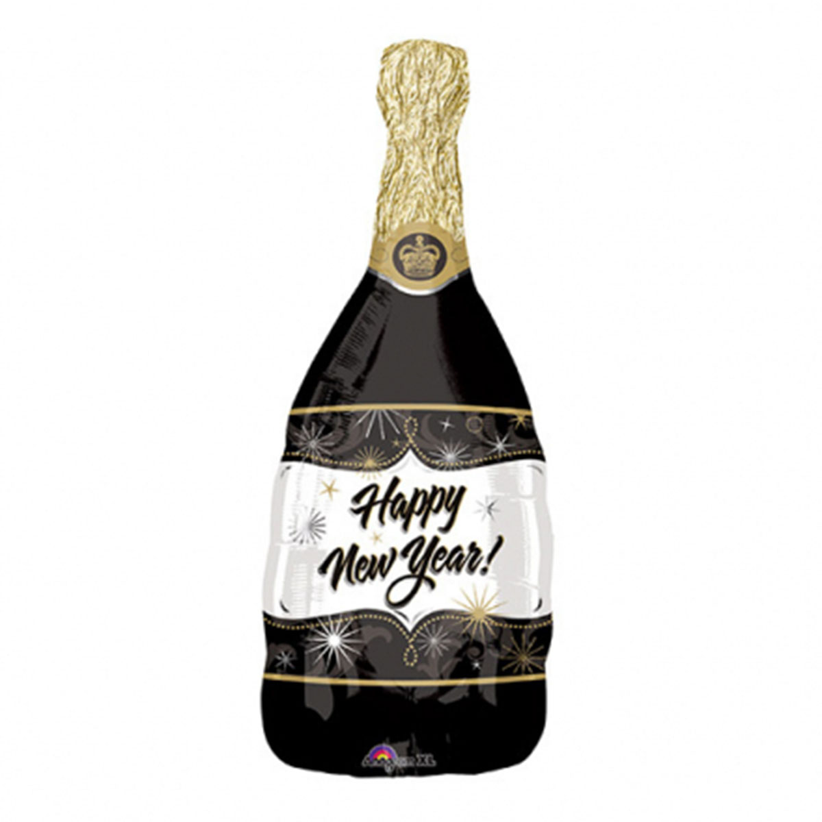 Läs mer om Folieballong, champagneflaska happy new year 91 cm