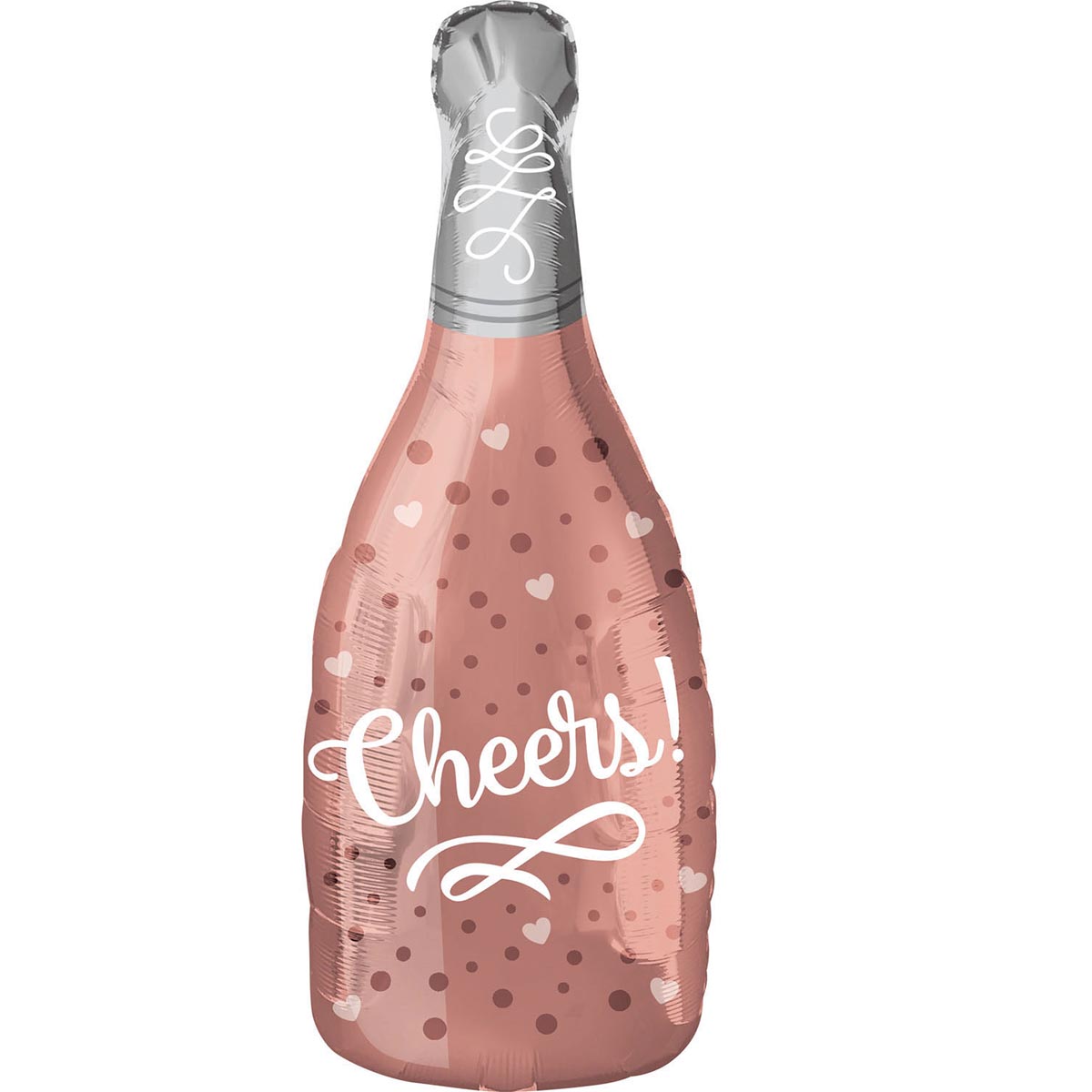 Läs mer om Folieballong, flaska rosé cheers 66 cm
