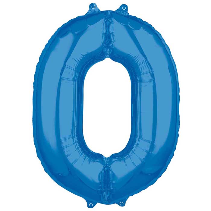 Läs mer om Folieballong, blå siffror-0