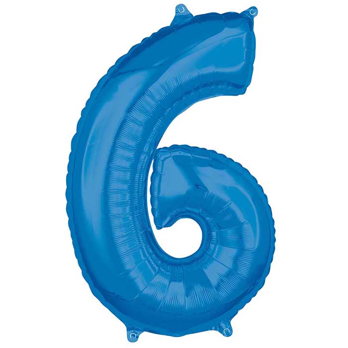 Folieballong, blå siffror-6