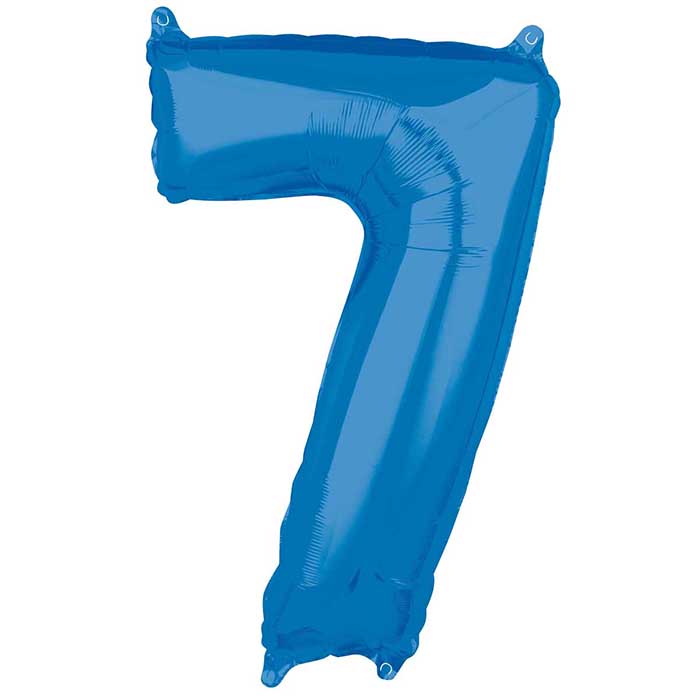 Läs mer om Folieballong, blå siffror-7