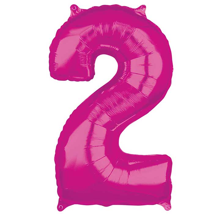 Folieballong rosa siffror-2