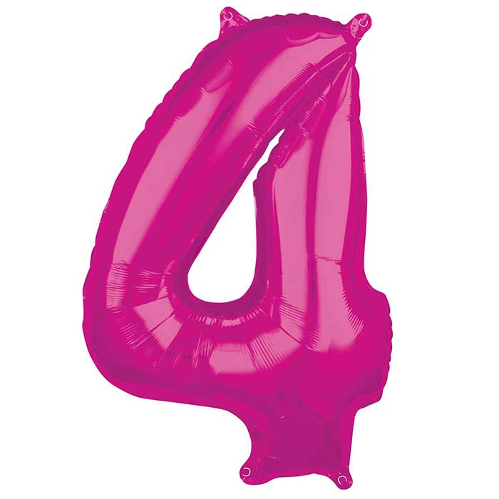 Läs mer om Folieballong, rosa siffror-4