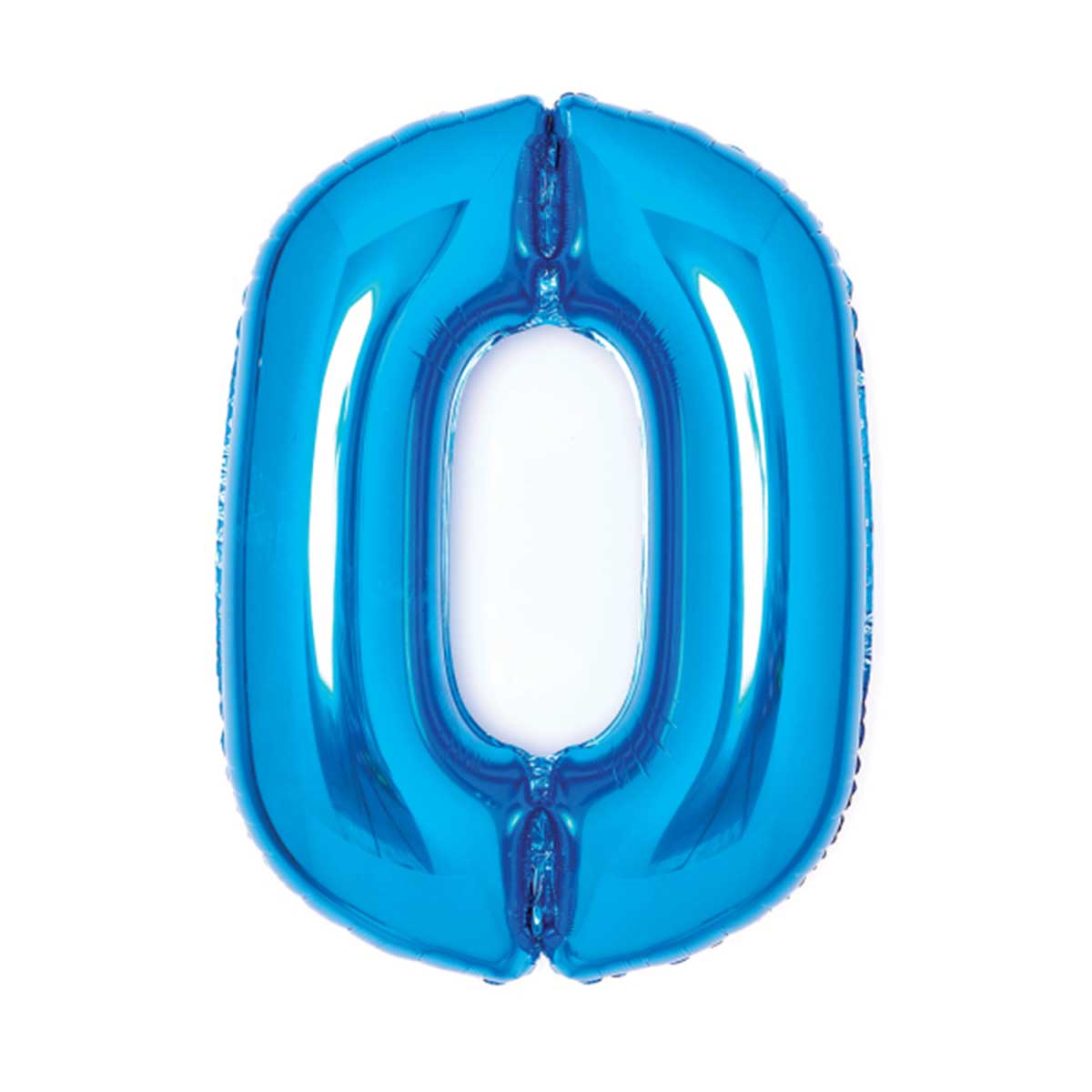 Läs mer om Sifferballong, 0 blå 66 cm