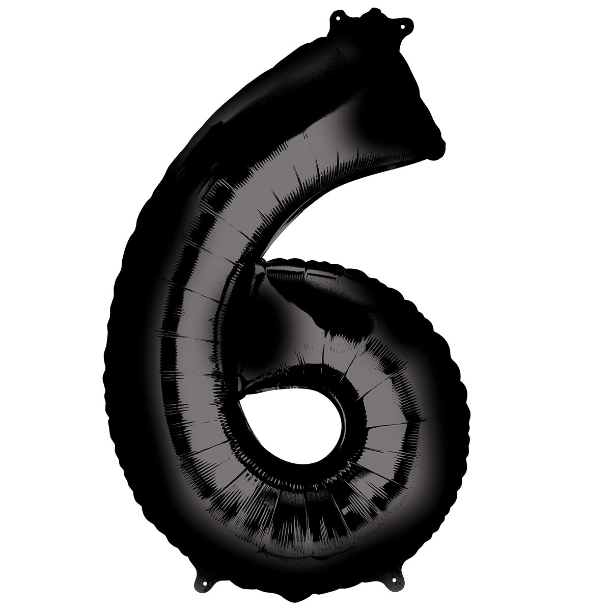 Folieballong siffra, svart -6
