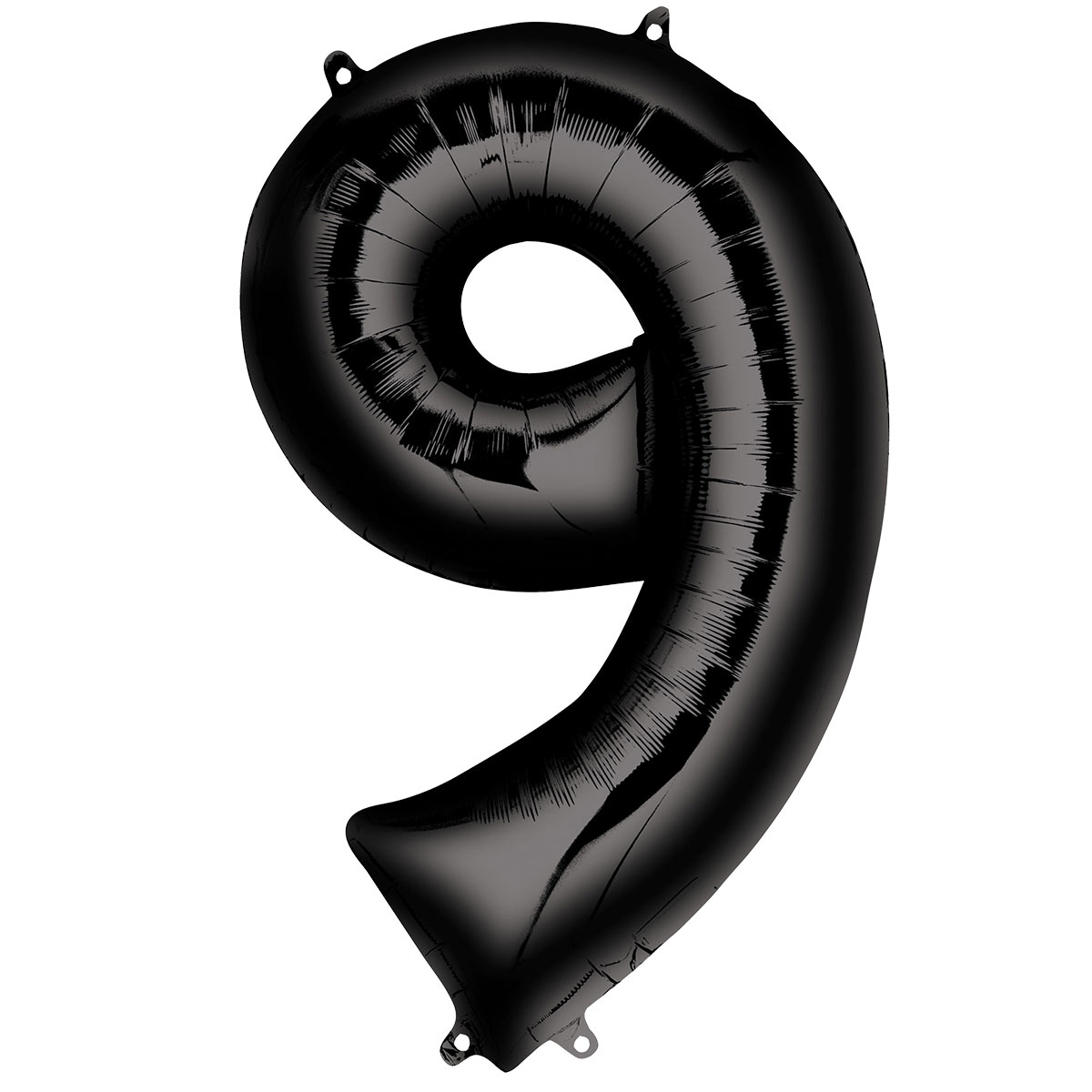 Folieballong siffra, svart -9