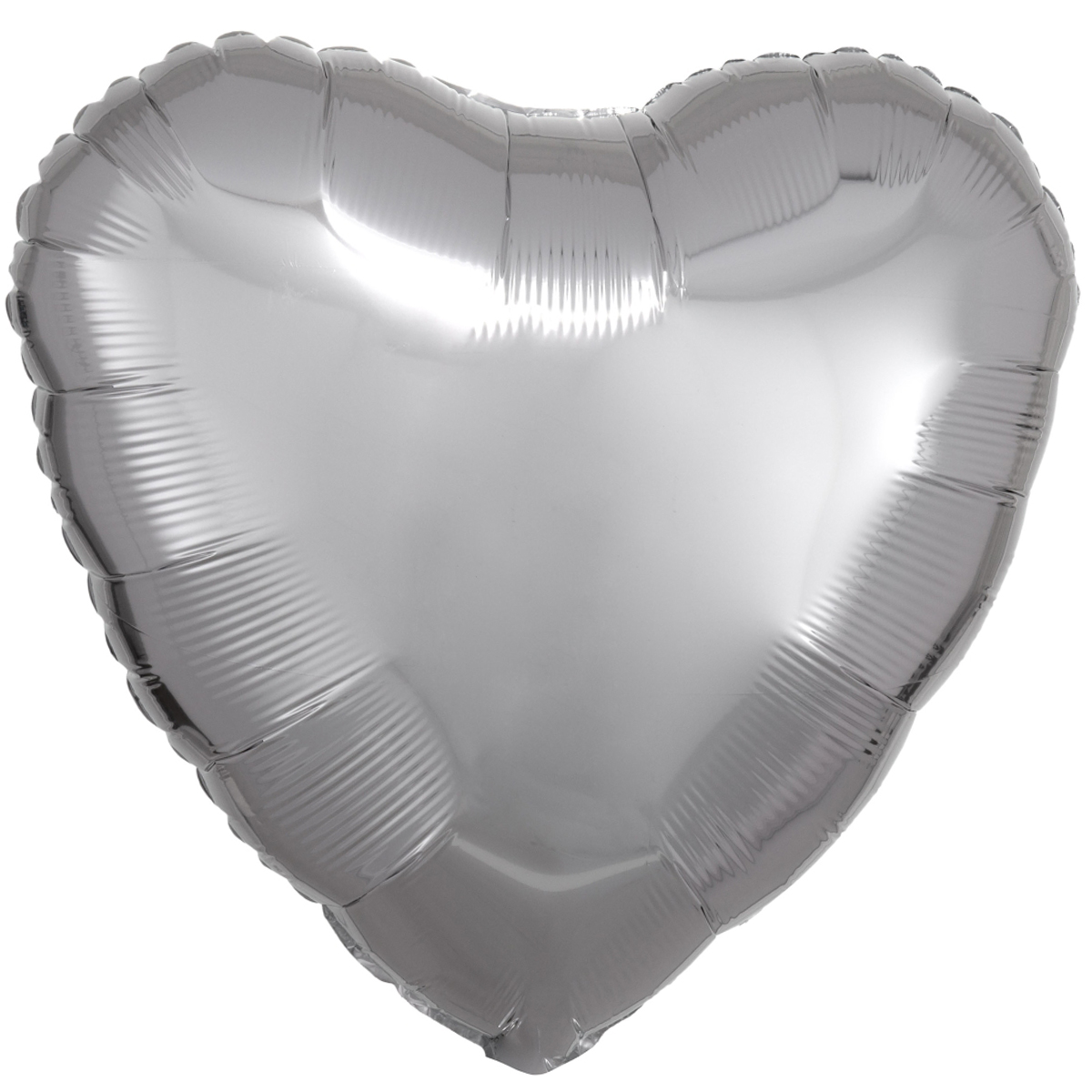 Folieballong hjärta-Silver