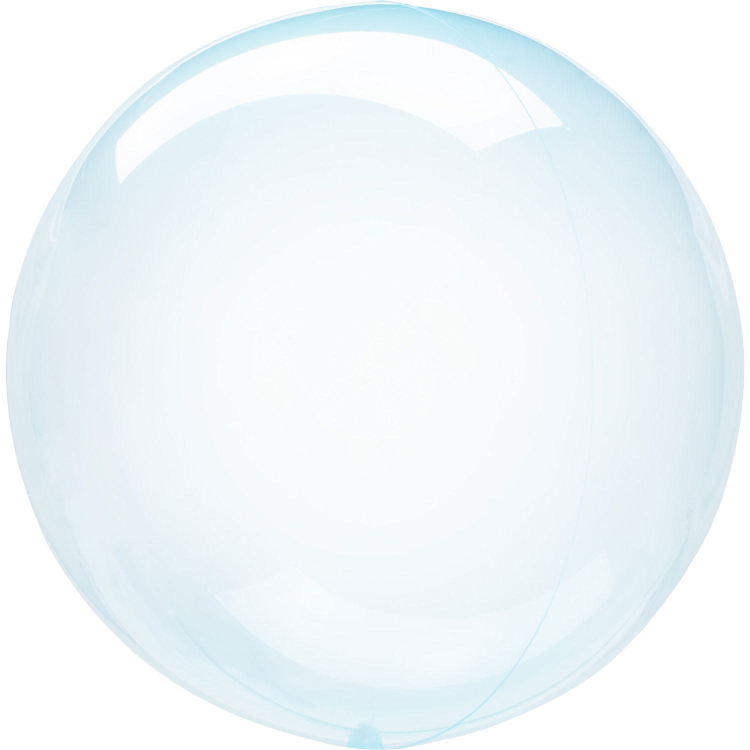 Klotballong, transparent-Blå