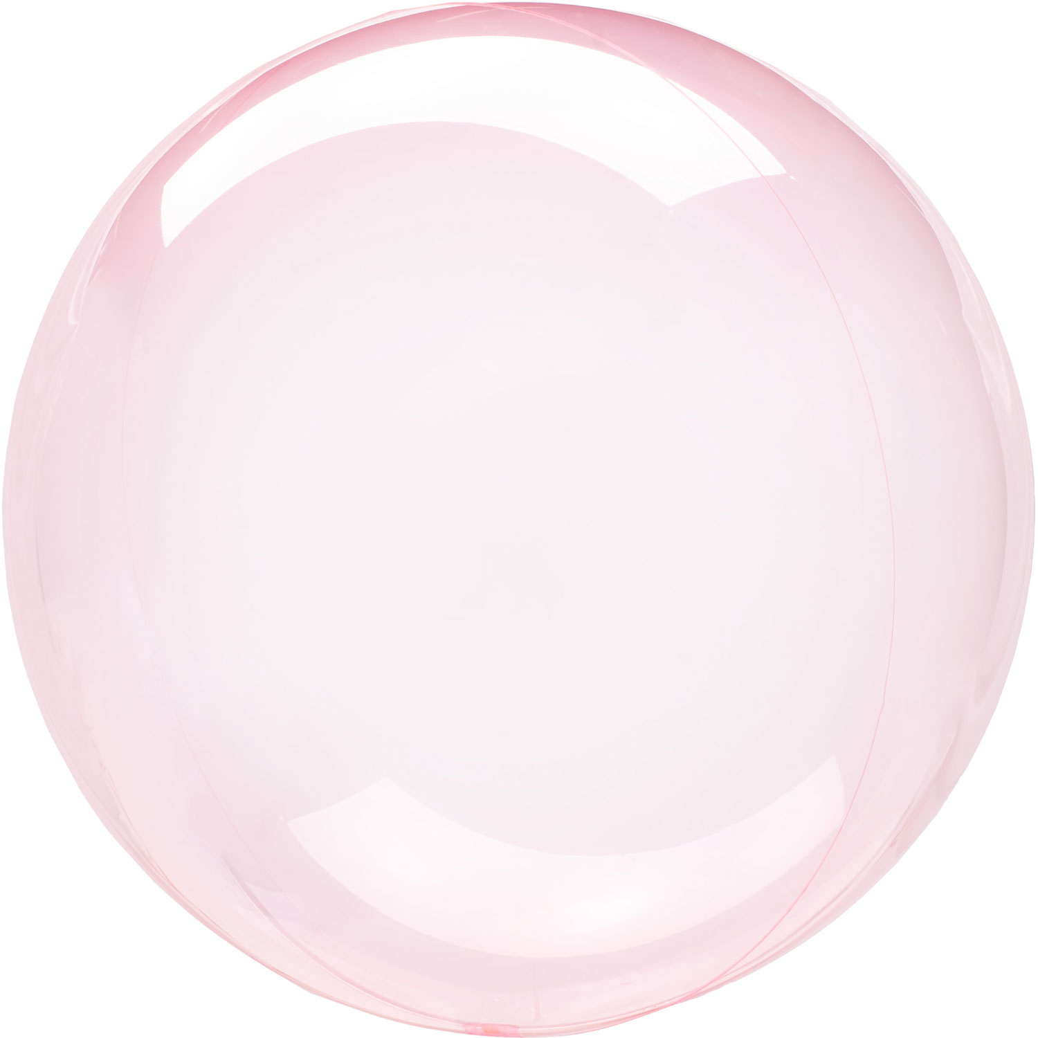 Klotballong, transparent-Mörkrosa