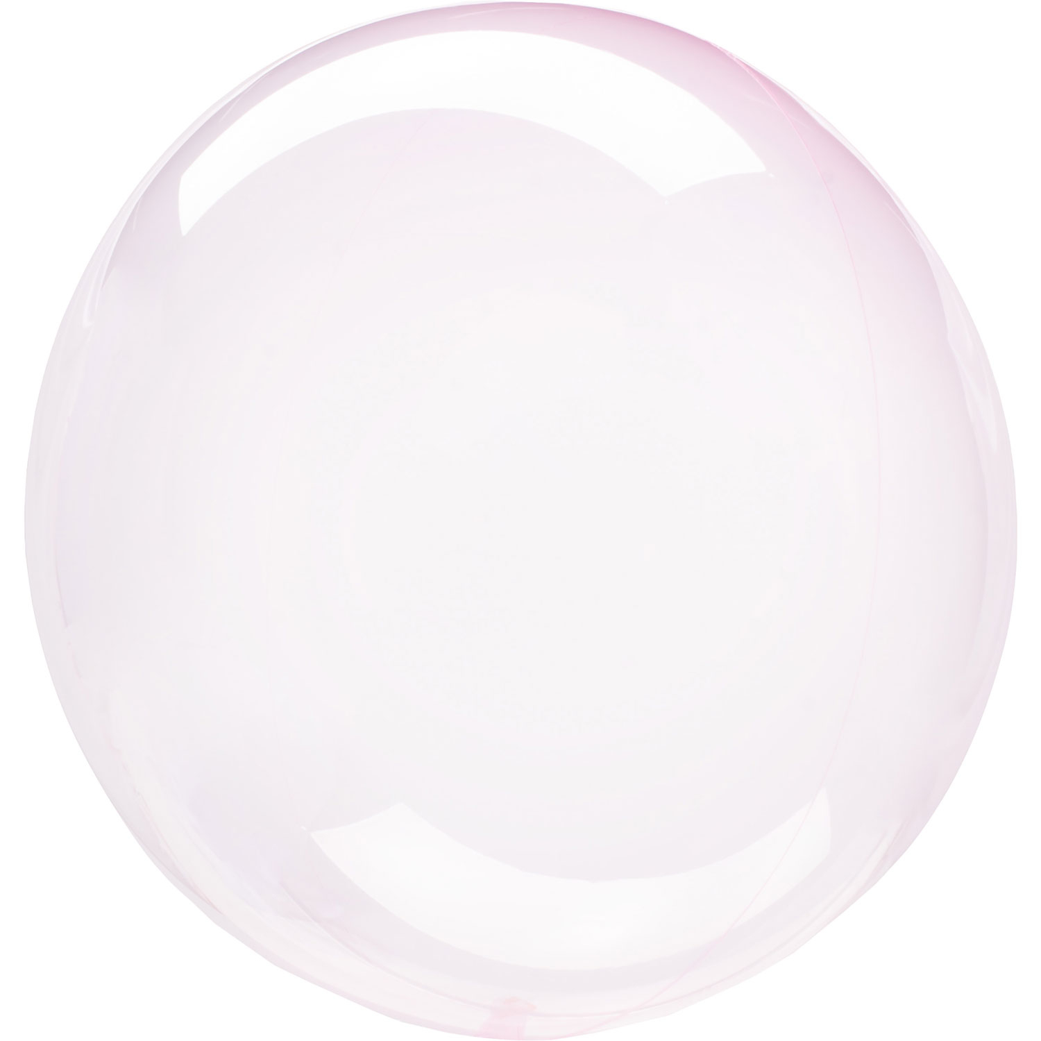 Klotballong, transparent-Ljusrosa