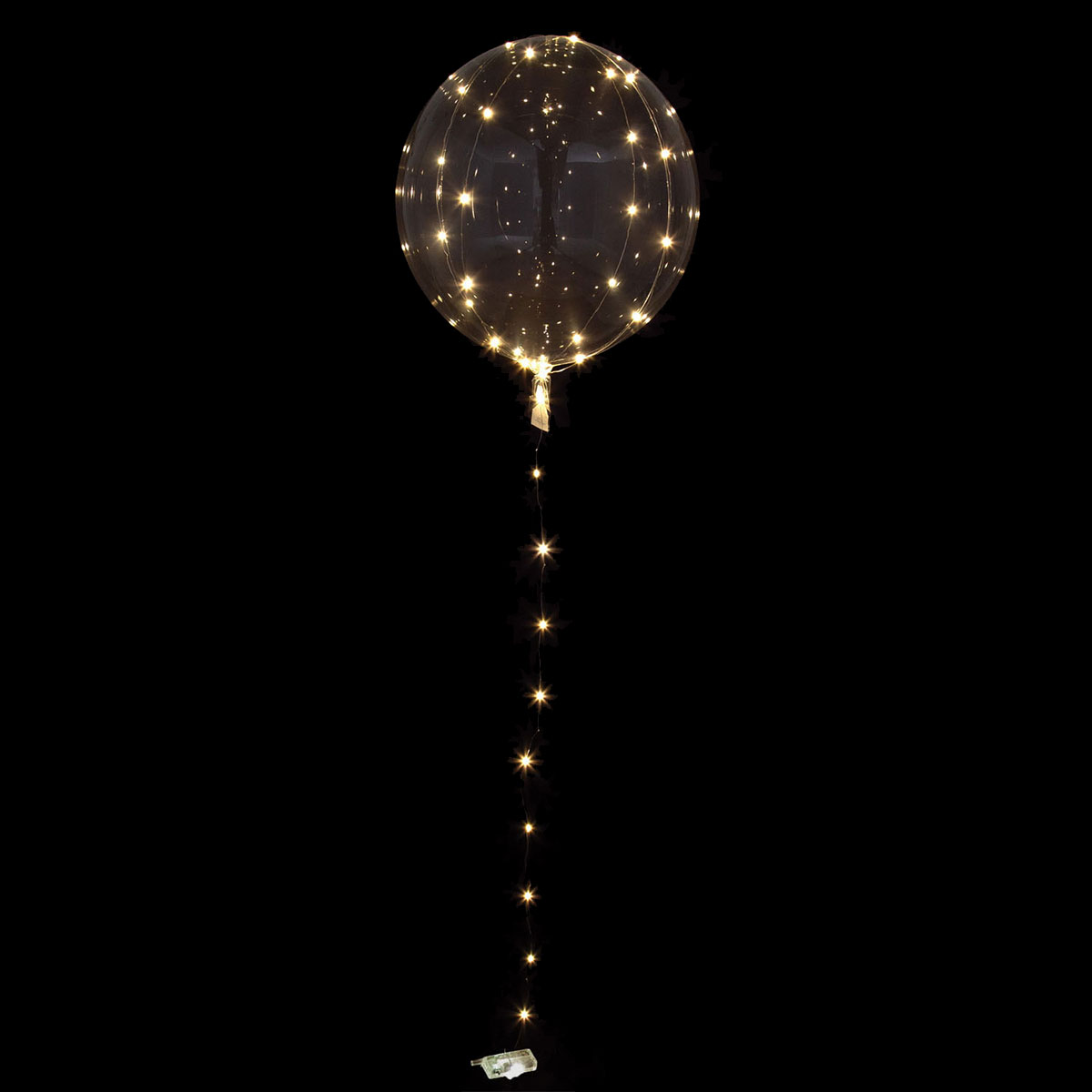 Läs mer om Klotballong, transparent med LED