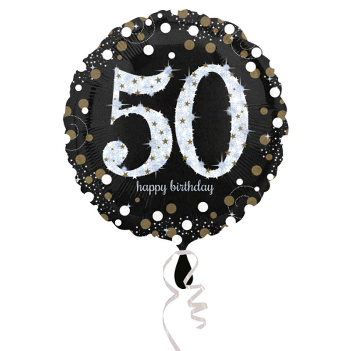 Folieballong happy birthday 50 år 43 cm