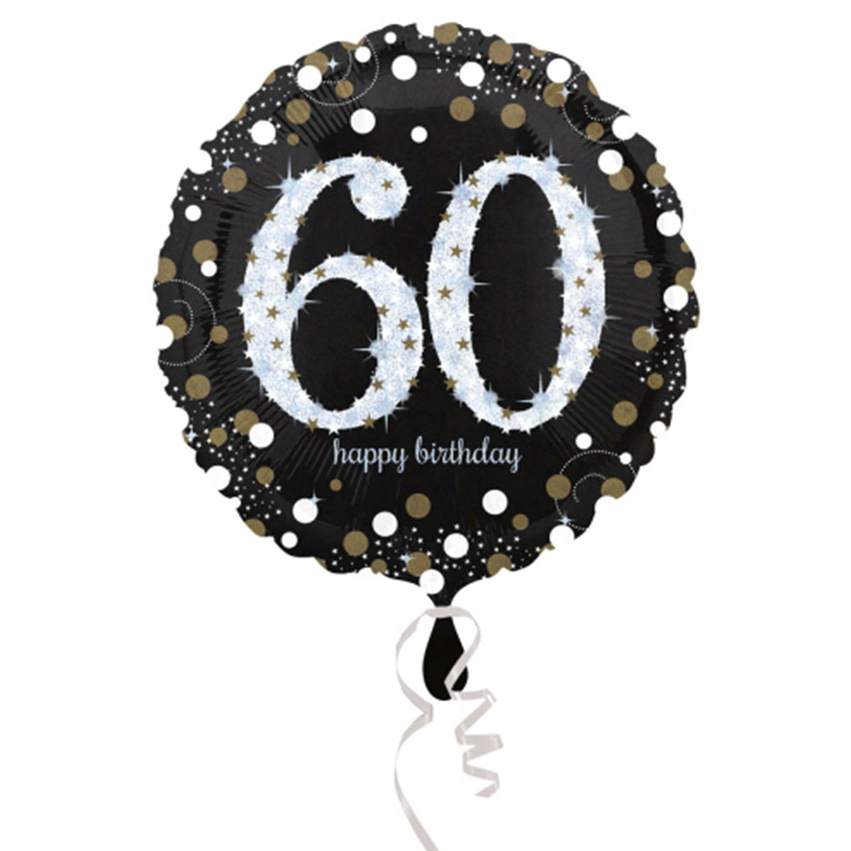 Folieballong, happy birthday 60 år 43 cm
