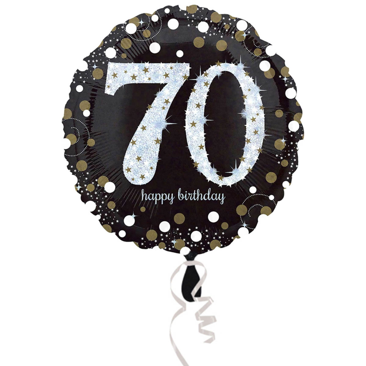 Folieballong, happy birthday 70 år 43 cm