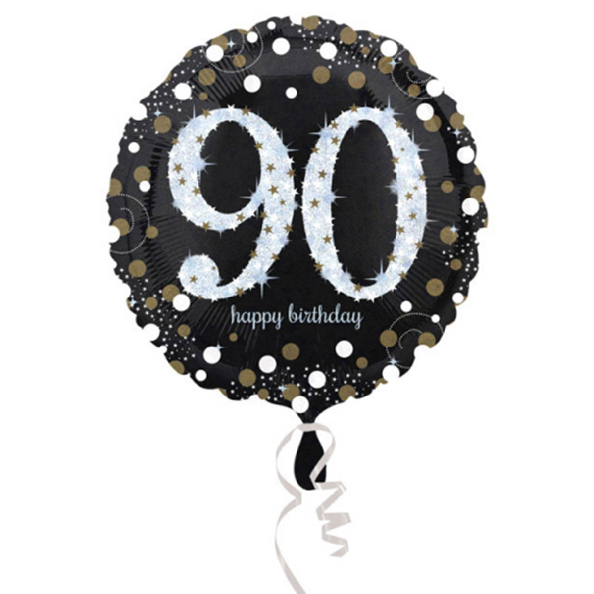 Läs mer om Folieballong, happy birthday 90 år 43 cm
