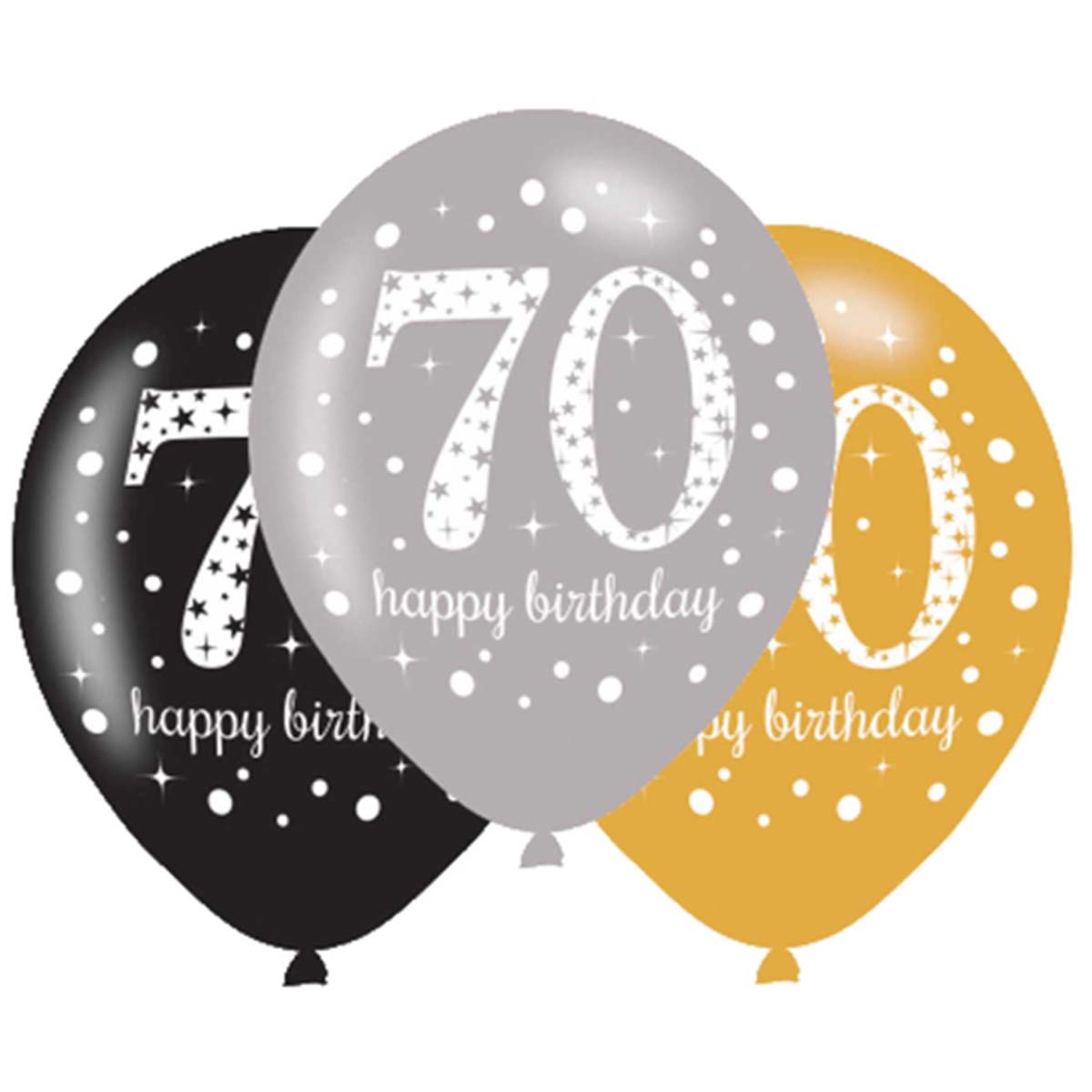 Latexballong, 70 sparkling birthday årsballonger
