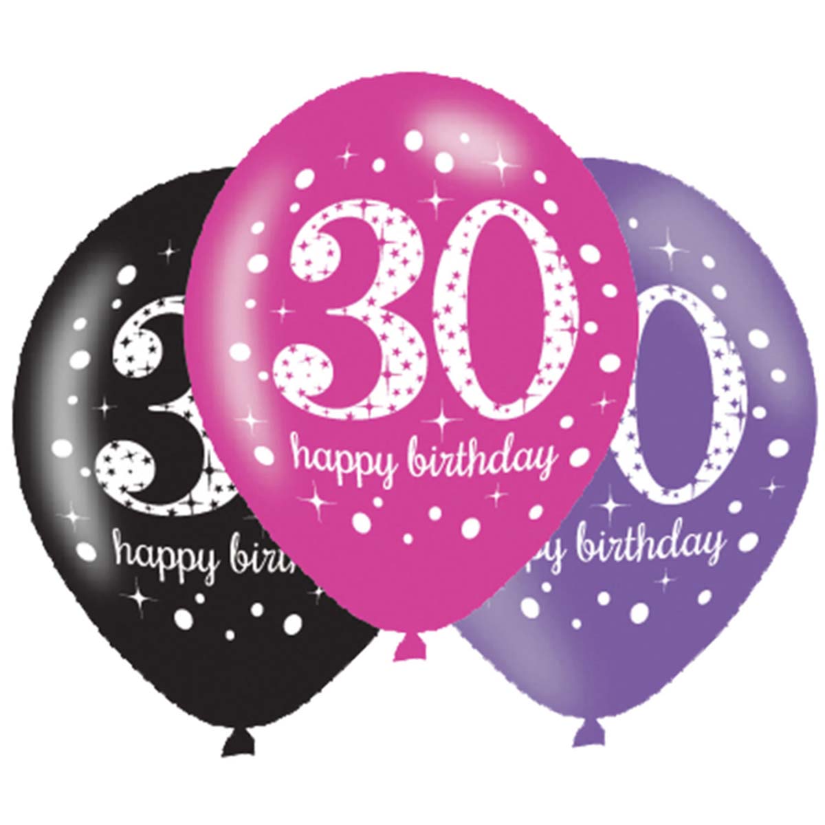 Latexballong, 30 år pink celebration årsballonger-30