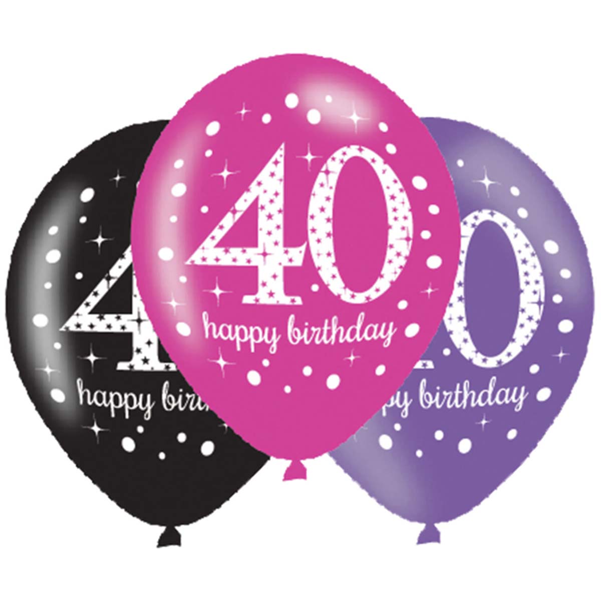 Latexballong, 40 år pink celebration årsballonger-40