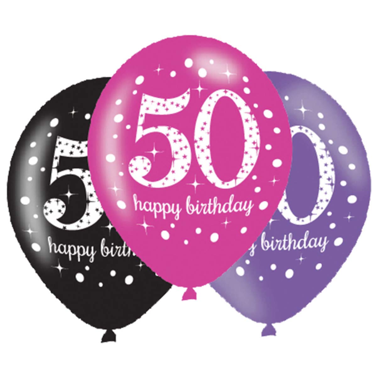 Läs mer om Latexballong, 50 år pink celebration årsballonger-50