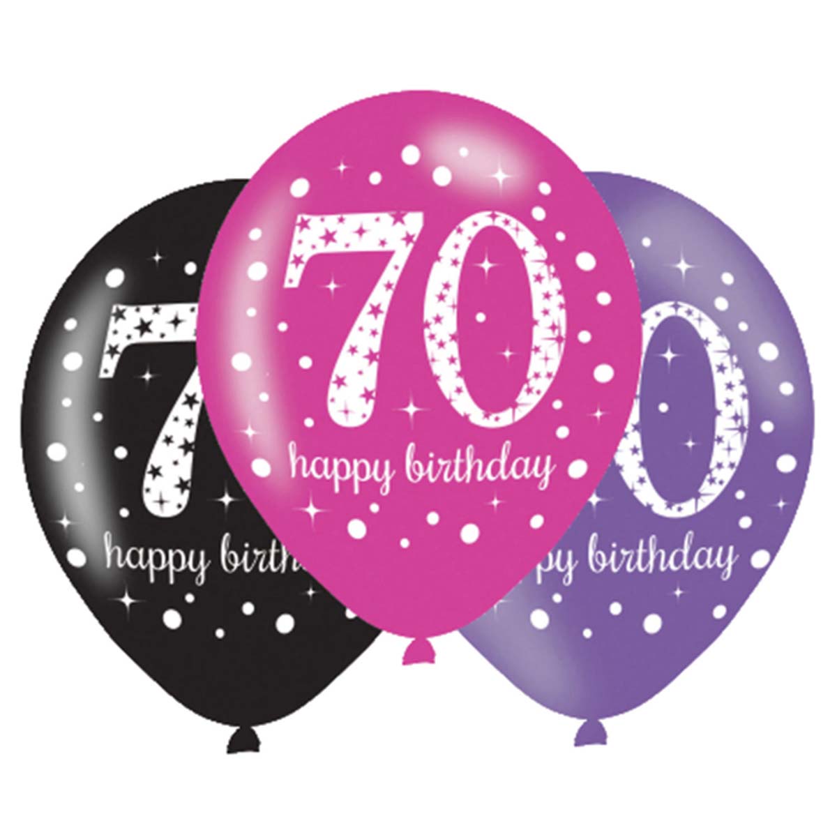 Läs mer om Latexballong, 70 år pink celebration årsballonger-70