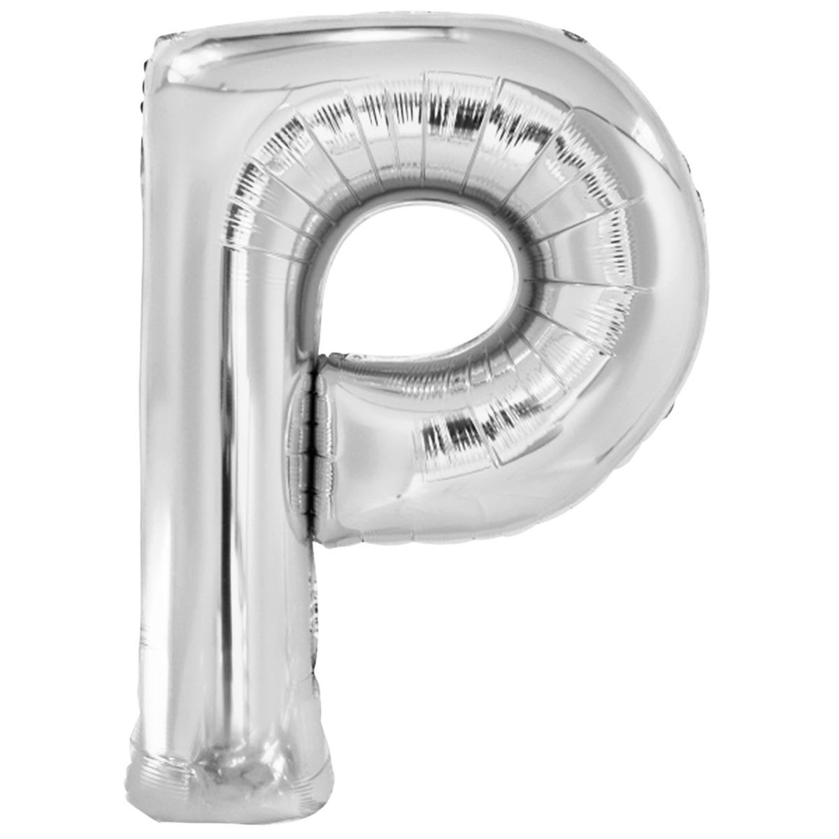 Folieballong, bokstav silver P 86 cm