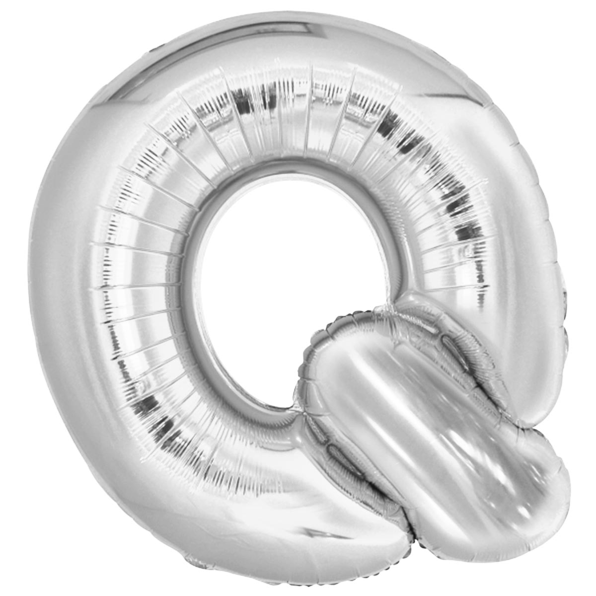 Folieballong bokstav silver Q 86 cm
