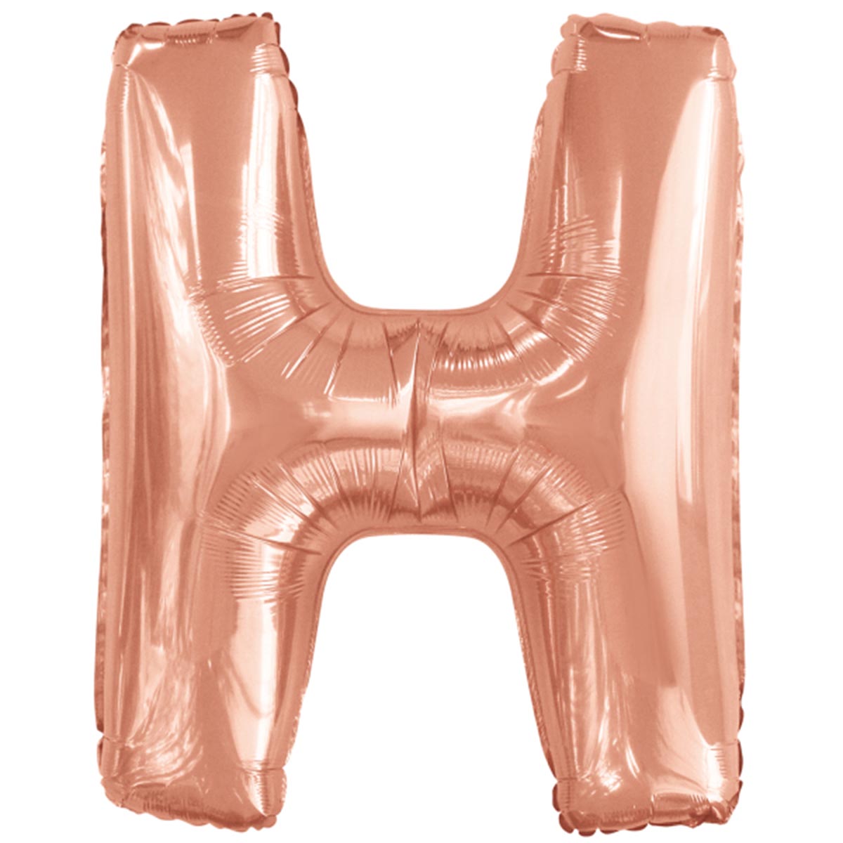 Folieballong, bokstav rosé H 86 cm