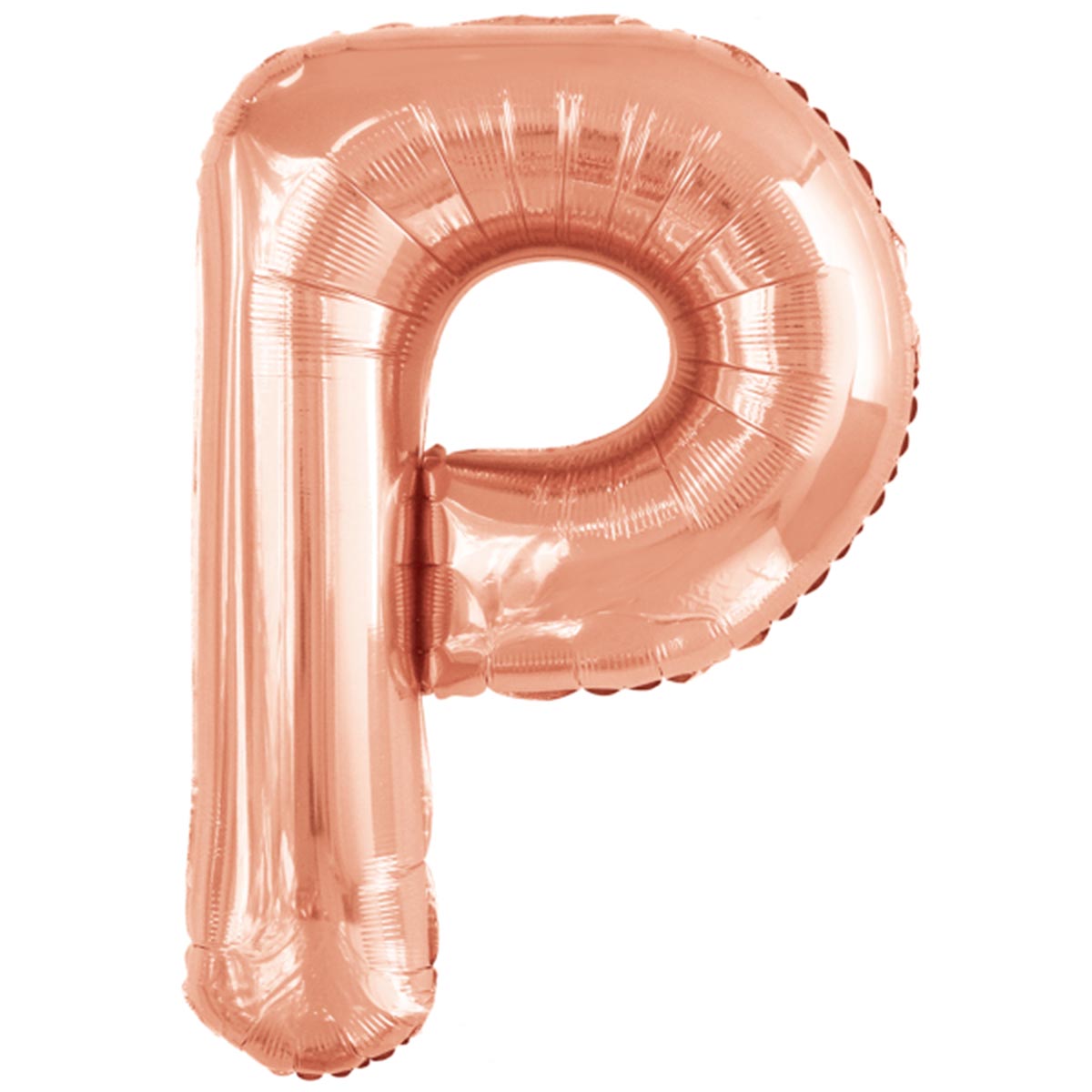 Läs mer om Folieballong, bokstav rosé P 86 cm