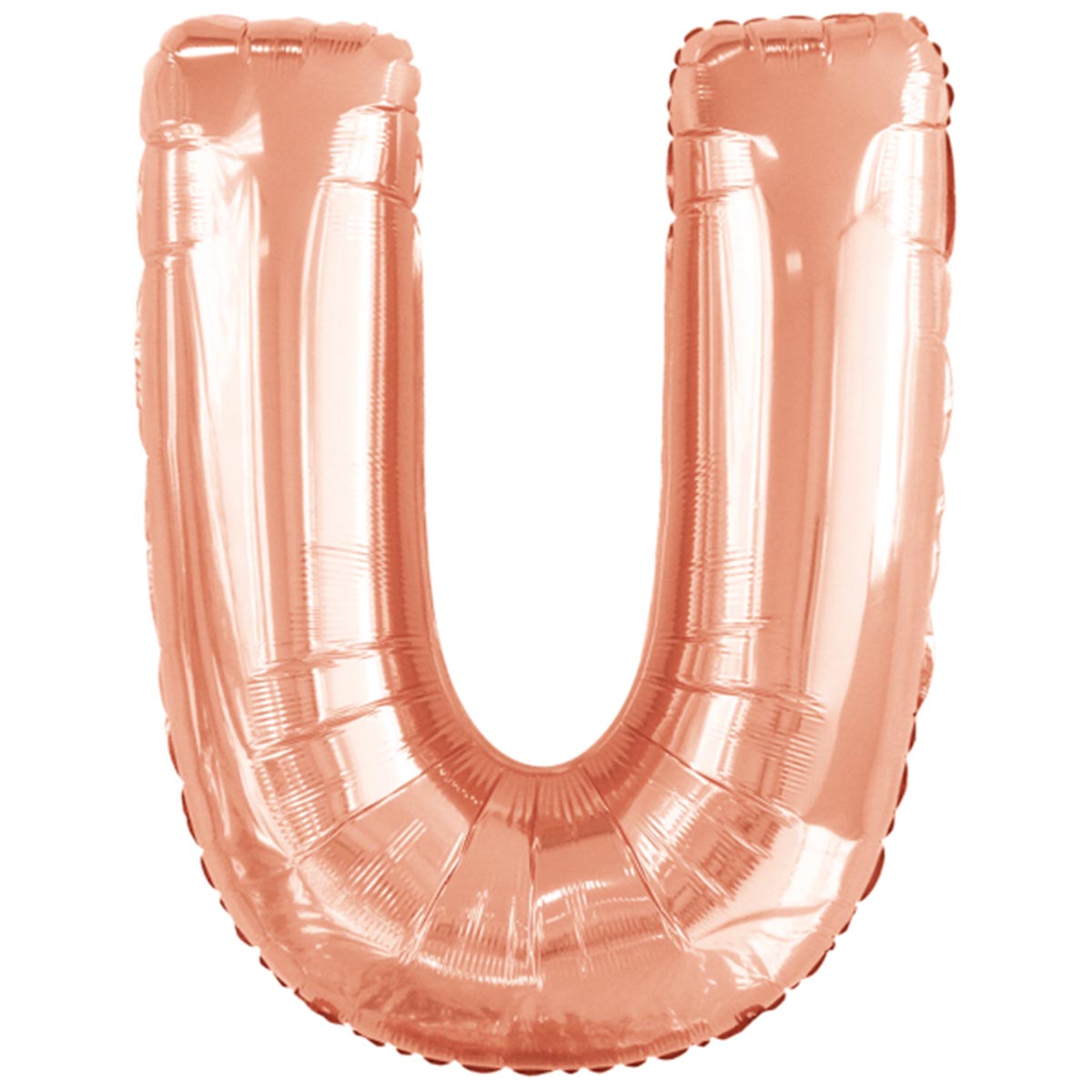 Läs mer om Folieballong, bokstav rosé U 86 cm