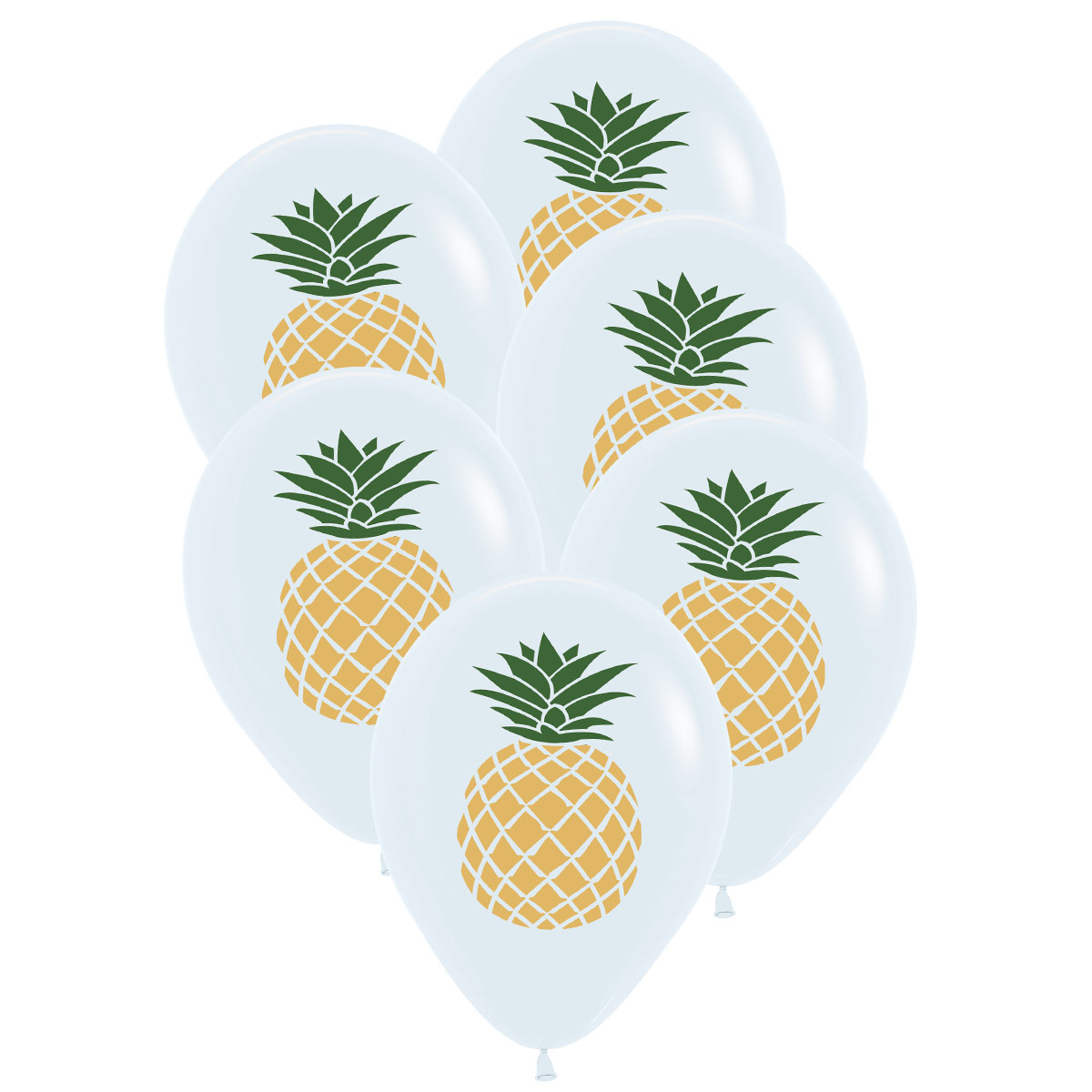 Ballonger, ananas 6stproduktzoombild #1
