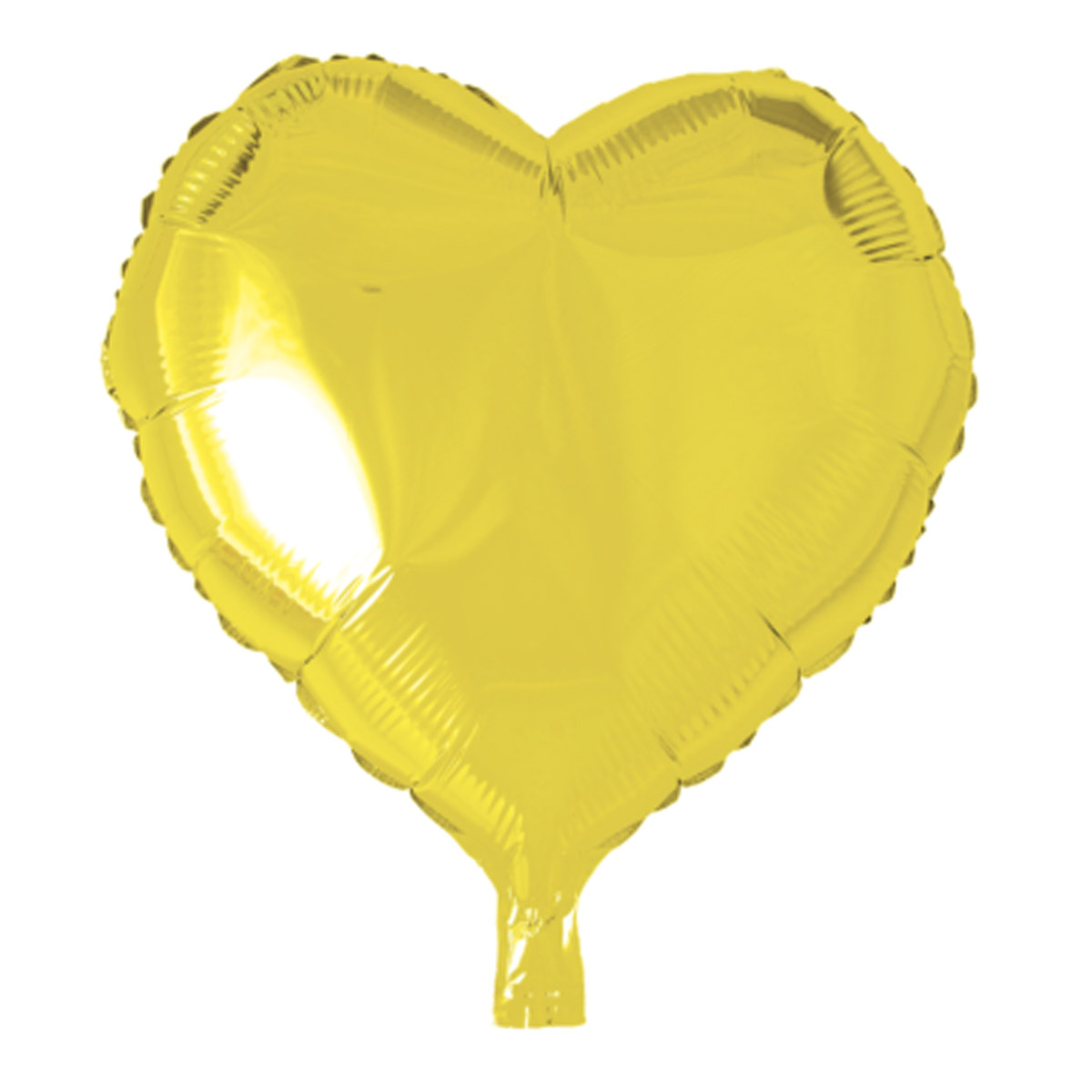 Folieballong, hjärta gul 45 cm