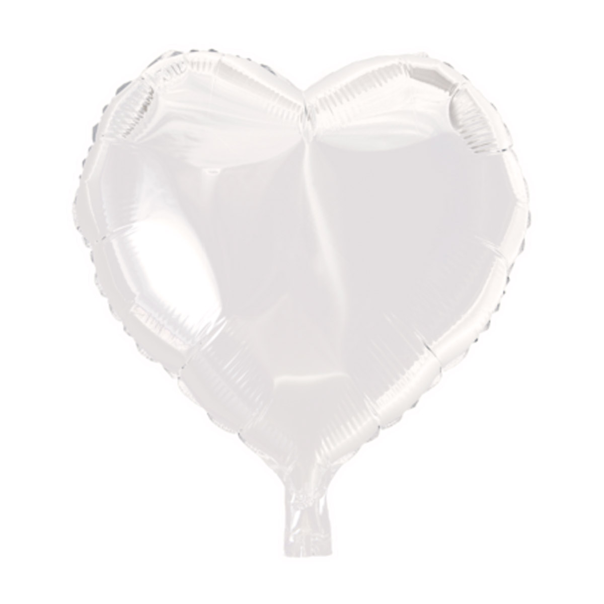 Folieballong hjärta vit 45 cm