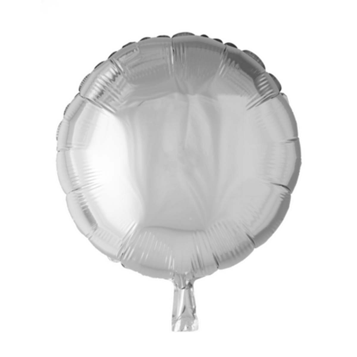 Folieballong, rund silver 45 cm