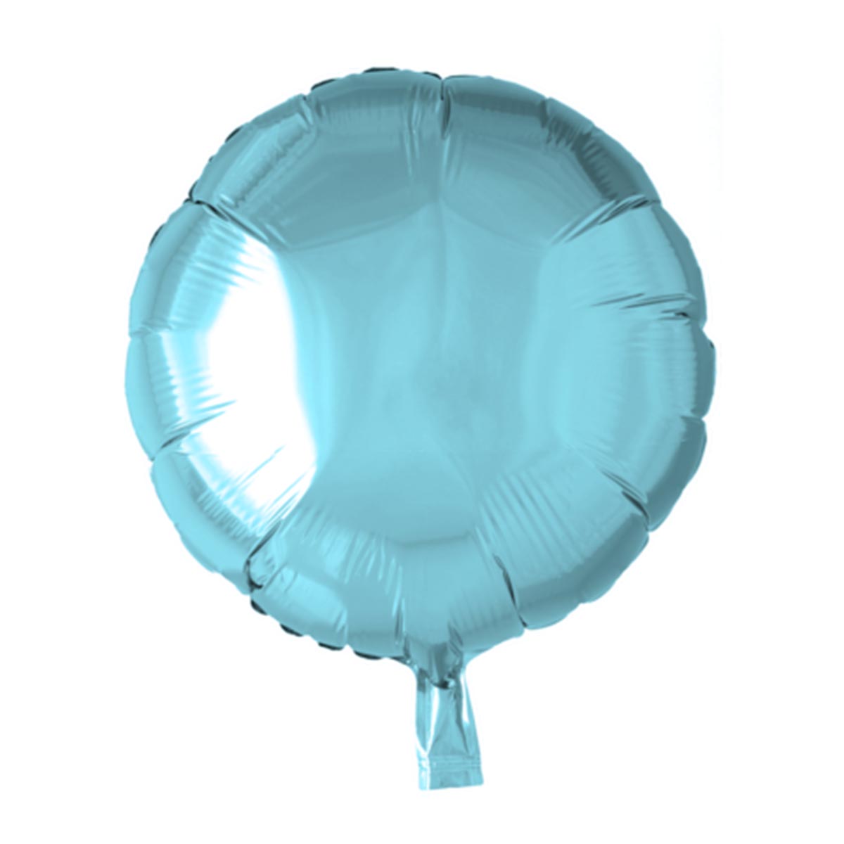Läs mer om Folieballong, rund ljusblå 45 cm