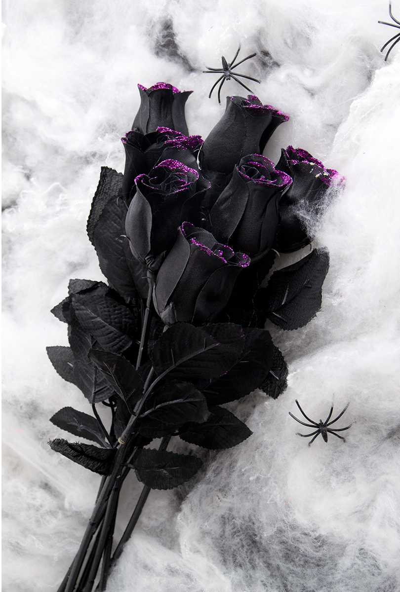 Ros, svart med glitterproduktzoombild #2