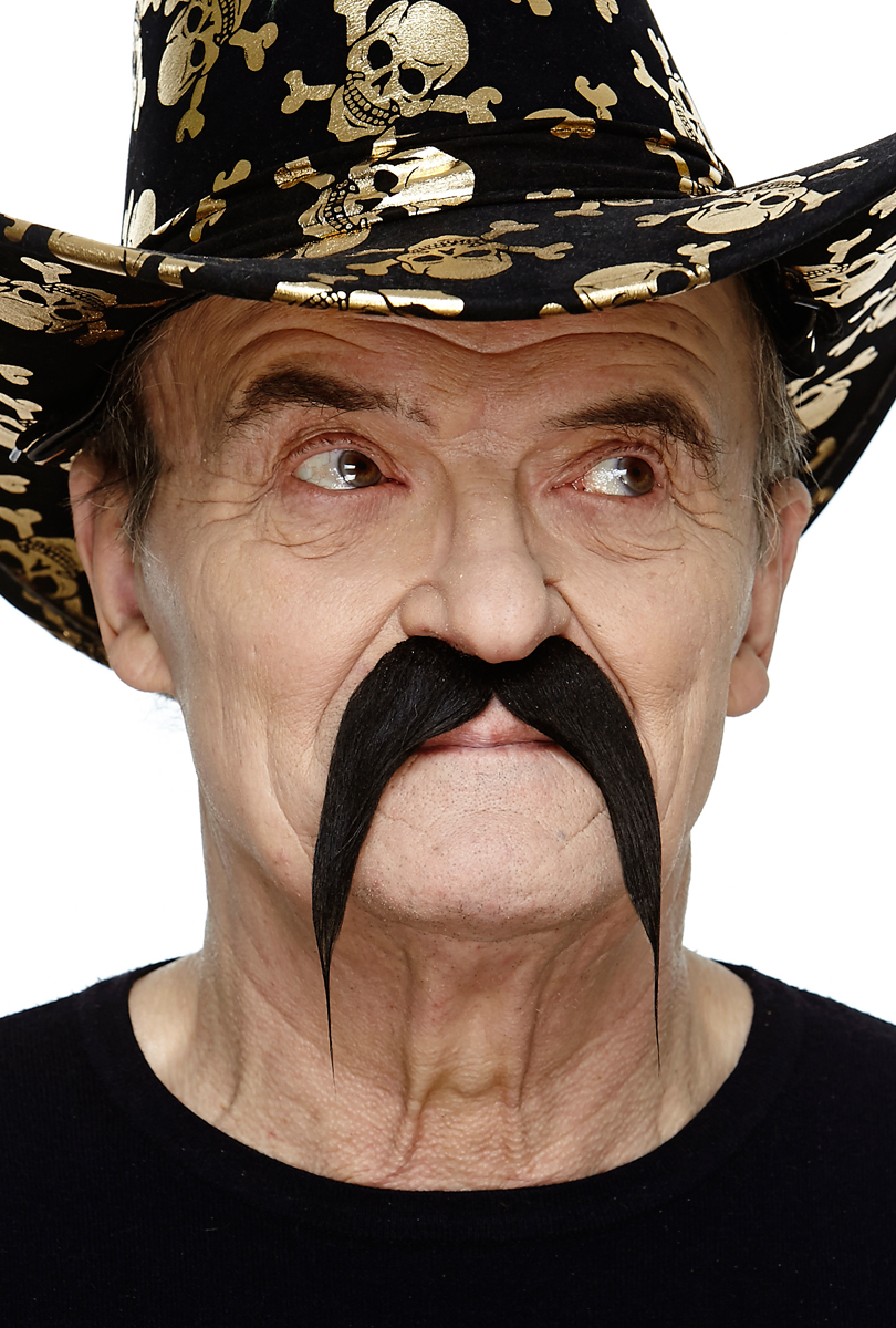 Mustasch slok, svart
