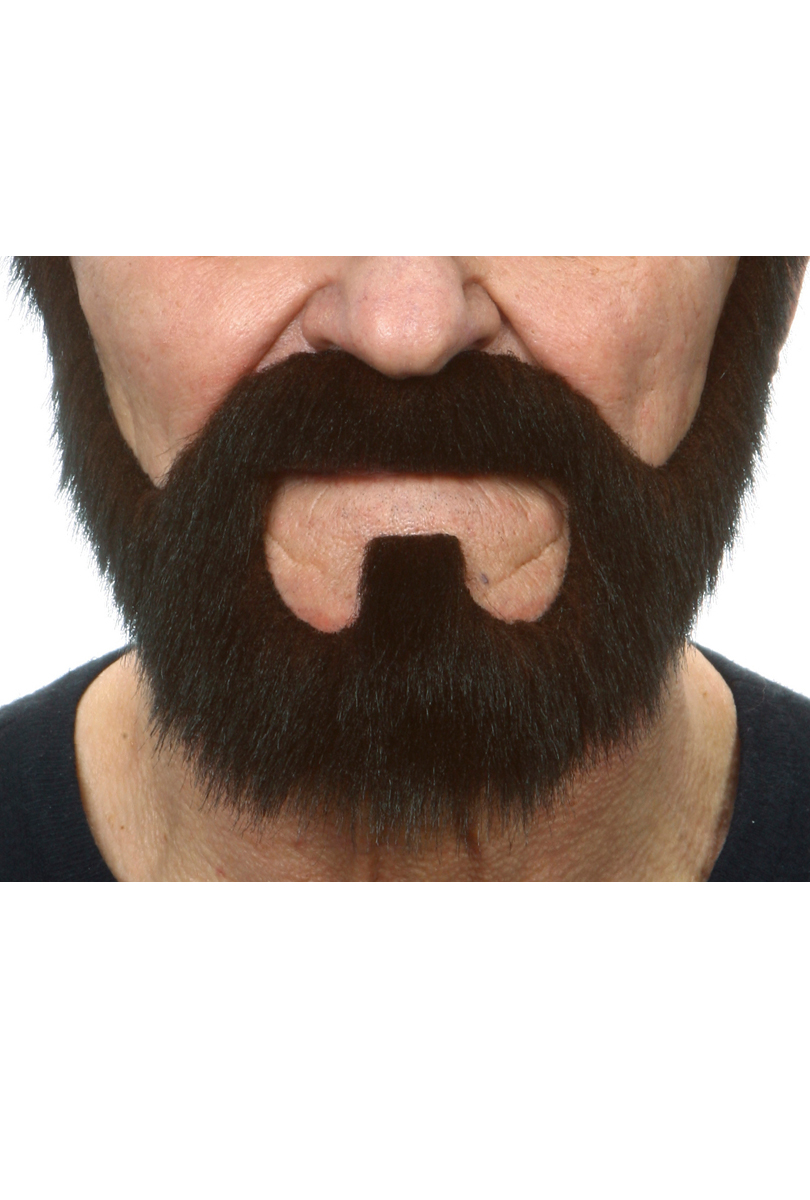 Skepparkrans med mustasch, svart