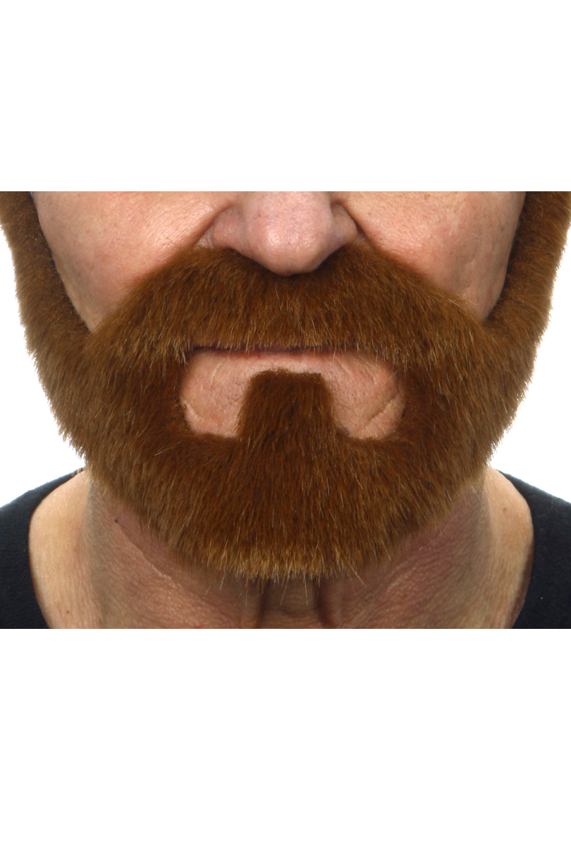 Skepparkrans med mustasch, brun
