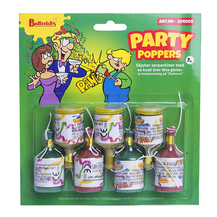 Partypoppers 7 st