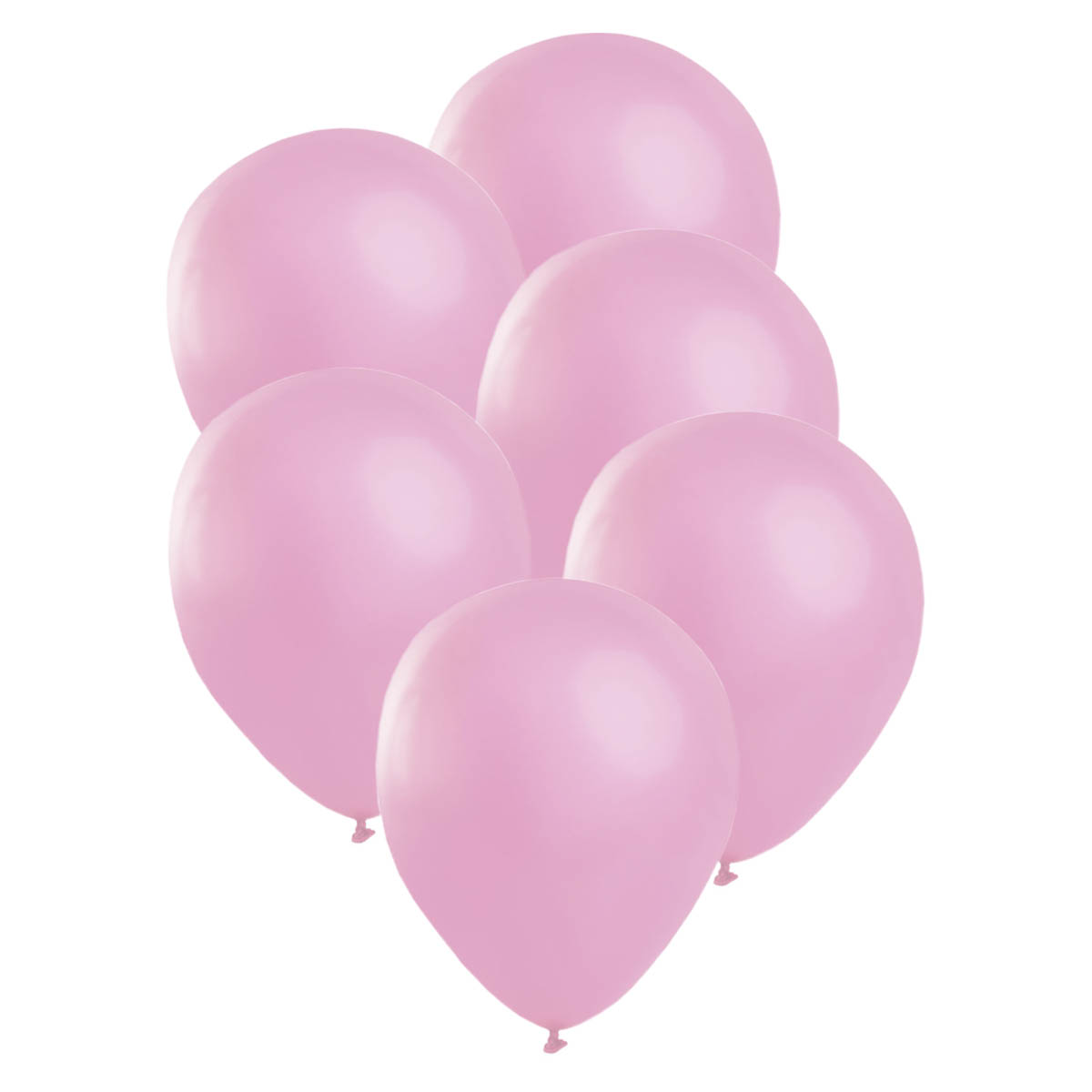 Satinballonger rosa 6 st